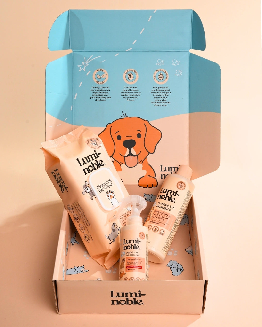 Lumi-noble Daily Freshness Trio: 3-in-1 prebiotic grooming kit