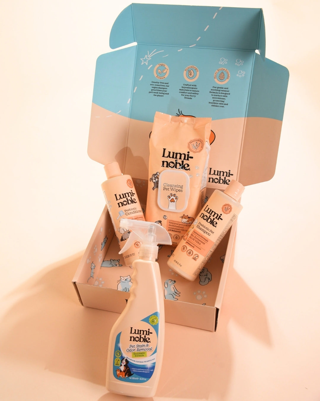 Lumi-noble Fresh and Healthy Grooming Kit: 4-piece dog grooming and home bundle