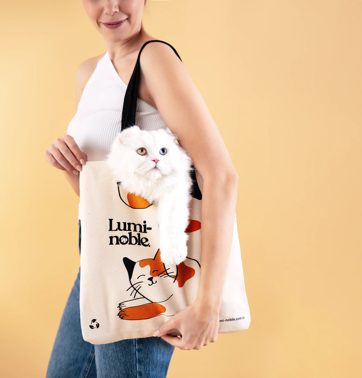 Lumi-noble eco-friendly tote bag with brand wordmark