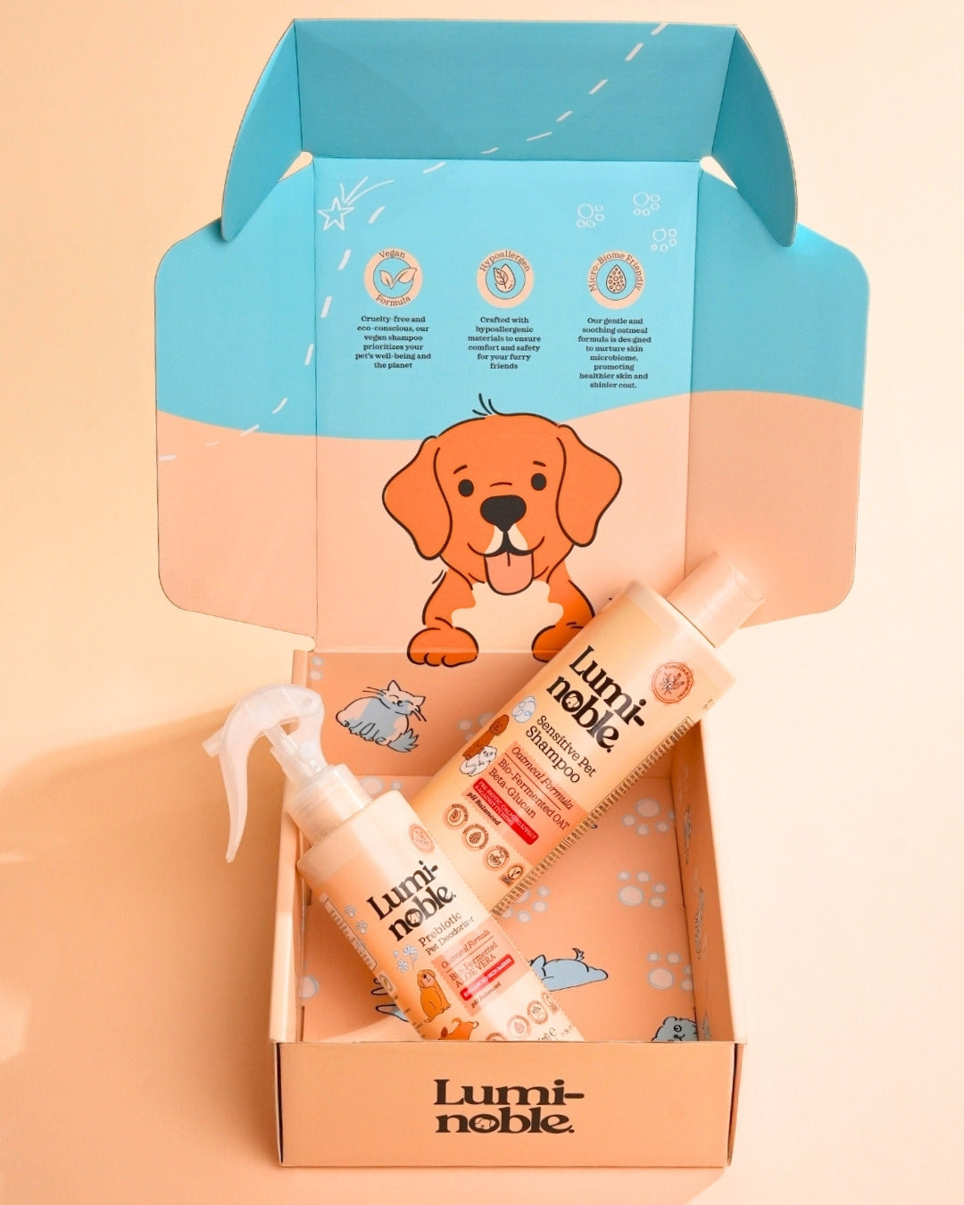 Lumi-noble Sensitive Freshness Duo – Sensitive Dog Shampoo + Prebiotic Deodorizer Spray