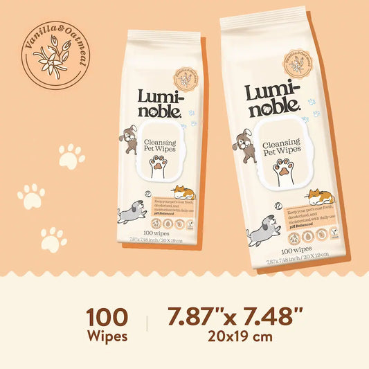 Lumi-noble Daily Routine Quick Cleaning Duo – Pet Cleaning Wipes + Prebiotic Deodorizer Spray