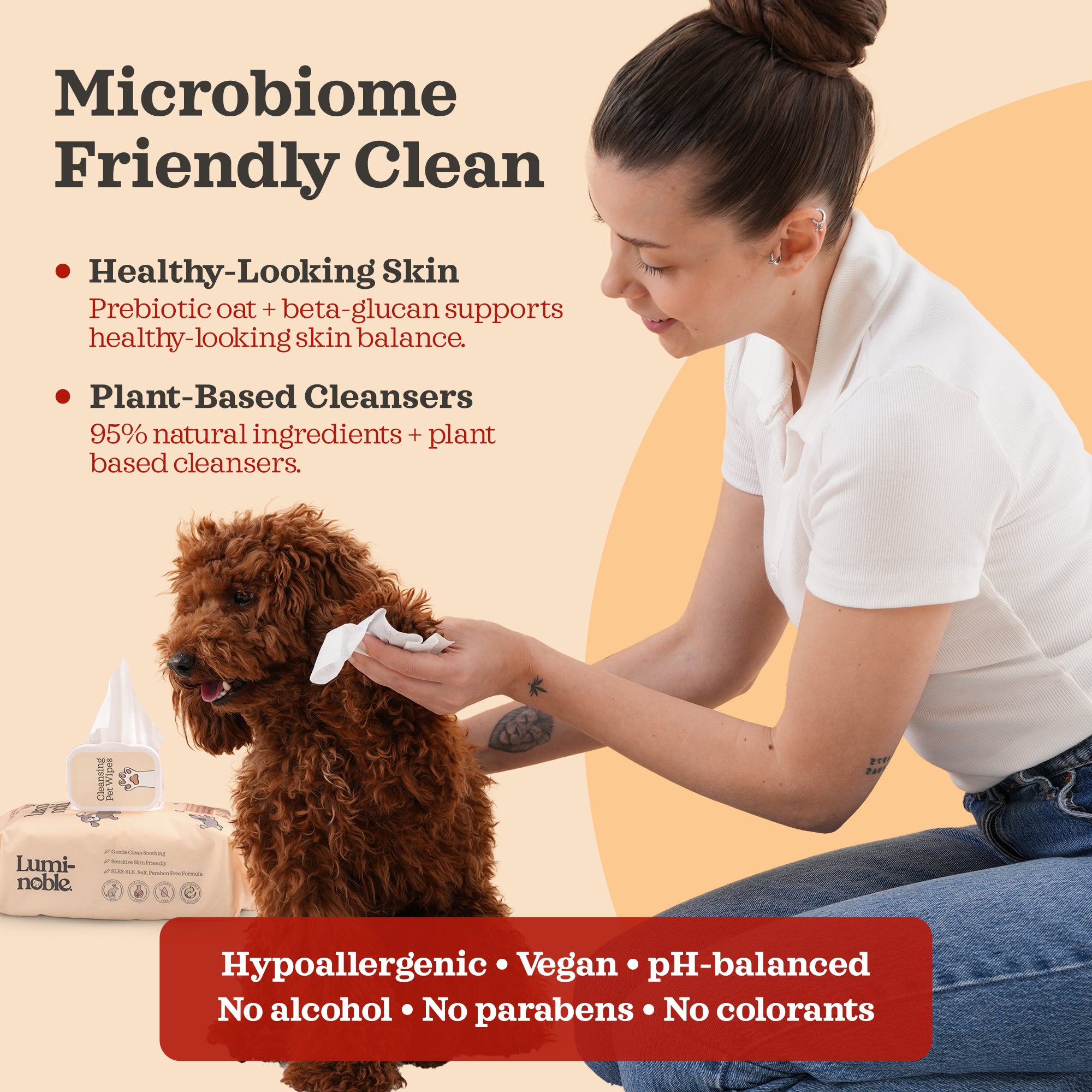 Pet Cleaning Wipes – Hypoallergenic, Moisturizing & Deodorizing, 100 Wipes